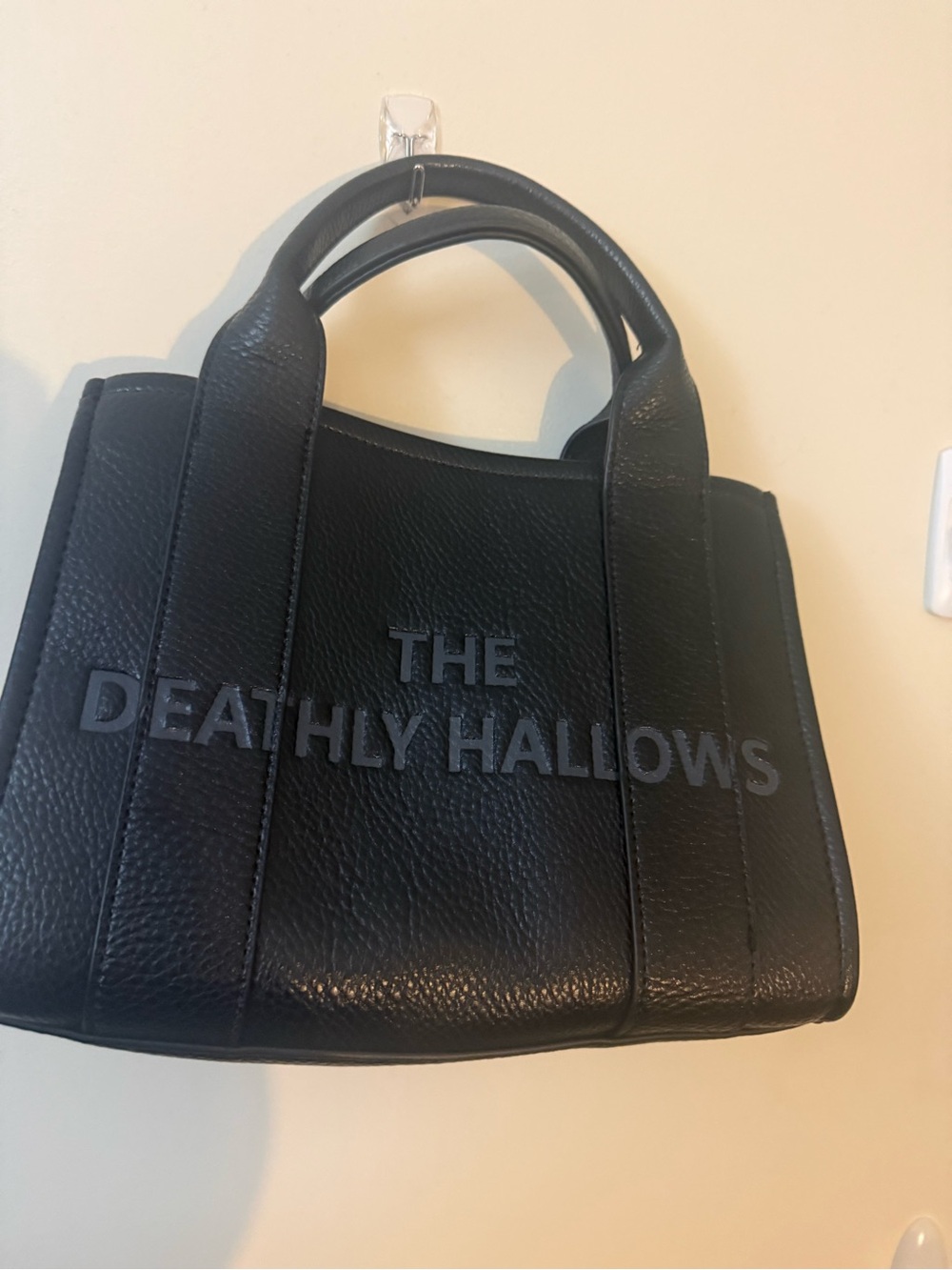 Harry Potter Deathly Hallows Black Pleather Satchel Handbag